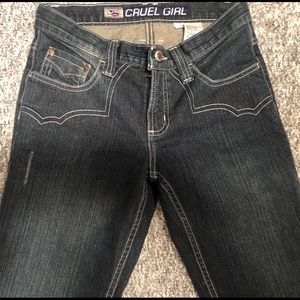 Cruel Girl Dark Wash Boot Cut Jean size 1 Reg